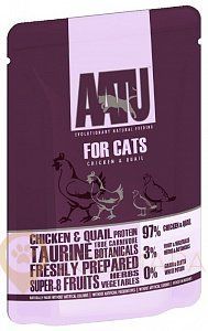 AATU Chicken and Qual - ААТУ пауч для взрослых кошек курица и перепел 85 г