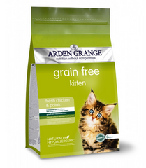 Arden Grange Kitten - Арден Гранж беззерновой сухой корм для котят, беременных и кормящих кошек с курицей и картофелем 2 кг