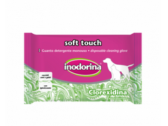 Inodorina Soft Touch Monouso Clorex - Перчатка для очистки шерсти с хлоргексидином 1 шт