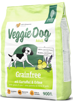 Green Petfood VeggieDog Grainfree - Грін Петфуд сухий вегетаріанський корм для дорослих собак із картоплею та горохом 900 г