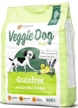 Green Petfood VeggieDog Grainfree - Грин Петфуд сухой вегетарианский корм для взрослых собак с картофелем и горохом 900 г