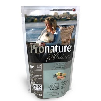 Pronature Holistic Adult Atlantic Salmon & Brown Rice - Пронатюр Холистик сухой беззерновой корм для котов с атлантическим лососем и коричневым рисом 340 г