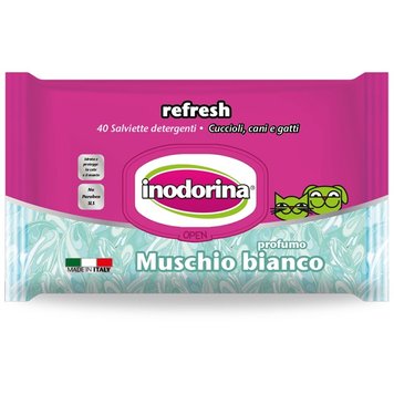 Inodorina Salvietta Refresh Muschio Bianco вологі серветки з ароматом мускусу