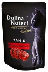 Dolina Noteci Premium Полнорационный влажный корм для стерилизованных котов с говядиной, 85 г