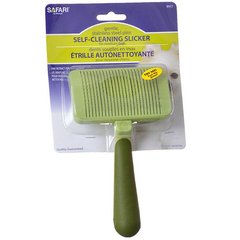 Safari Self-Cleaning Brush САФАРИ ПУХОДЕРКА СЛИКЕР с самоочисткой для собак и котов (средний ( 10,5Х6,5 см))