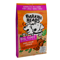 Barking Heads Big Foot Bowl Lickin' Goodness Chicken - Баркинг Хедс сухой корм для собак крупных пород с курицией 12 кг