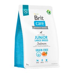 Brit Care Grain Free Junior Large Breed Salmon & Potato - Беззерновой сухой корм для молодых собак крупных пород с лососем и картофелем 3 кг