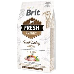Brit Fresh Turkey With Pea Light Fit Slim Adult - сухой корм для взрослых собак с индейкой и горохом 12 кг