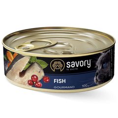 Savory Cat Adult Fish - Сейворі консерви для дорослих котів з рибою 100 г