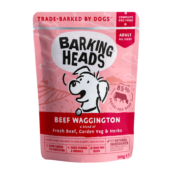 Вологий корм для дорослих собак Barking Heads BEEF WAGGINGTON з яловичиною, 300 г