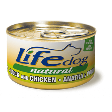 LifeDog консерва для собак качка та куряче філе з овочами 90 г