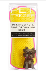 Pet Teezer Detangling Dog Grooming Brush - Щітка жовто-малинова для розплутування шерсті собак