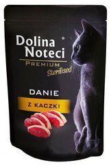 Dolina Noteci Premium Полнорационный влажный корм для стерилизованных котов с уткой, 85 г