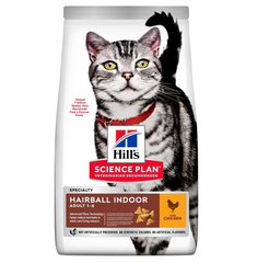 Hill's Science Plan Adult Hairball Indoor - Сухий корм для виведення грудочок шерсті із шлунково-кишкового тракту у дорослих котів з куркою 1,5 кг
