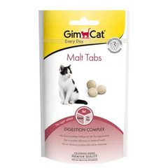 GimCat Malt Tabs - Лакомство для вывода шерсти из желудка кошек 40 г