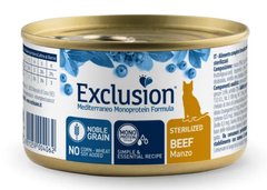 Exclusion Cat Sterilized Beef - Монопротеиновые консервы с говядиной для стерилизованых котов 85 г