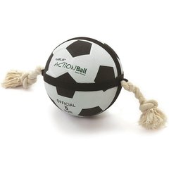 Flamingo Matchball Football ФЛАМІНГО ФУТБОЛЬНИЙ М`ЯЧ З МОТУЗКОЮ гумова іграшка для собак (12,5 см)