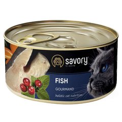 Savory Cat Adult Fish - Сейворі консерви для дорослих котів з рибою 200 г