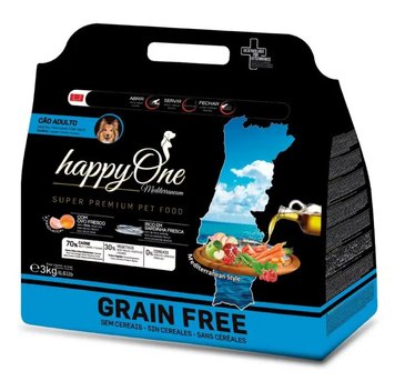 happyOne Mediterraneum Adult Dog Fresh Sardine - Сухой корм для взрослых собак со свежей сардиной 3 кг