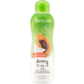 Tropiclean Papaya and Coconut - Шампунь-кондиціонер 2 в 1, папайя та кокос, 355 мл