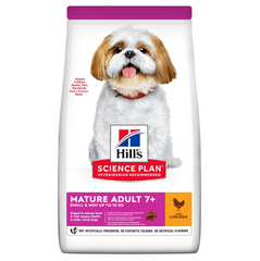 Hill's Science Plan Mature Adult 7+ Small & Mini Breed - Сухой корм для зрелых собак мелких и миниатюрных пород с курицей 1,5 кг
