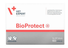 VetExpert BioProtect - Биопротект для нормализации желудочно-кишечного тракта собак и кошек, 15 капсул