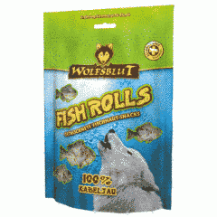 WOLFSBLUT Fish Rolls Kabeljau - Роллы "Волчья Кровь" для собак из трески, 100 гр