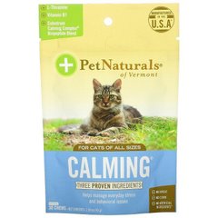 Pet Naturals of Vermont - Успокаивающее средство для кошек, 30 жевательных таблеток, 45 г
