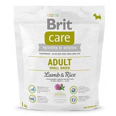 Brit Care Adult Small Breed Lamb and Rice - Сухий корм для дорослих собак дрібних порід з ягням та рисом 1 кг