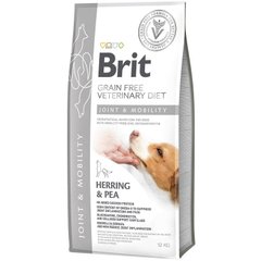 Brit GF Veterinary Diet Dog Mobility - Беззерновой сухой корм при нарушении подвижности суставов для собак с селедкой, лососем, горохом и гречкой 12 кг