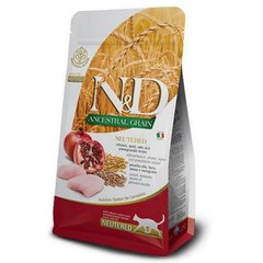 Farmina N&D Low Grain Cat Neutered Chicken Adult - Низкозерновой сухой корм для стерилизованных взрослых кошек с курицей и гранатом 10 кг
