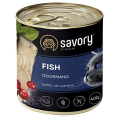 Savory Cat Adult Fish - Сейворі консерви для дорослих котів з рибою 400 г