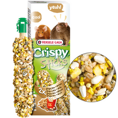 Versele-Laga Crispy Sticks Popcorn & Nuts - Верселе-Лага Криспи Попкорн с орехами лакомства для крыс, мышей 2 шт х 55 г