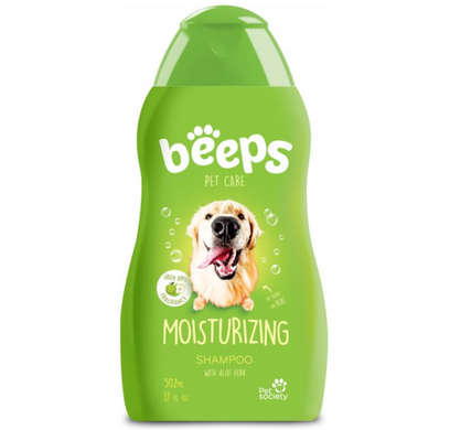 Beeps Care Moisturizing Shampoo - Увлажняющий шампунь для собак и кошек с алоэ вера и ароматом зеленых яблок 502 мл