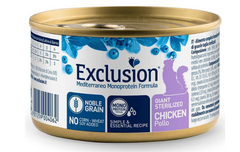 Exclusion Cat Giant Sterilized Chicken - Монопротеиновые консервы с курицей для стерилизованнх котов крупных пород 85 г