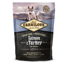 Carnilove Puppy Salmon & Turkey - Сухой корм для щенков малых и средних пород с лососем и индейкой 1,5 кг