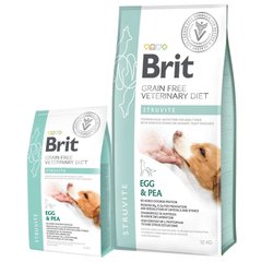 Brit GF Veterinary Diet Dog Struvite - Беззерновой сухой корм при мочекаменной болезни для собак с яйцом, индейкой, горохом и гречкой 12 кг