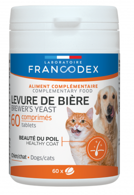 Laboratoire Francodex Brewer's Yeast Добавка з пивними дріжджами для собак та котів 60 таблеток