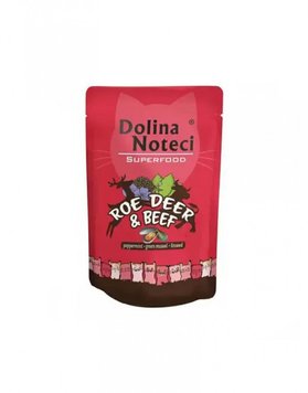 Dolina Noteci Superfood Cat Roe Deer & Beef - Пауч с косулей и говядиной для котов 85 г