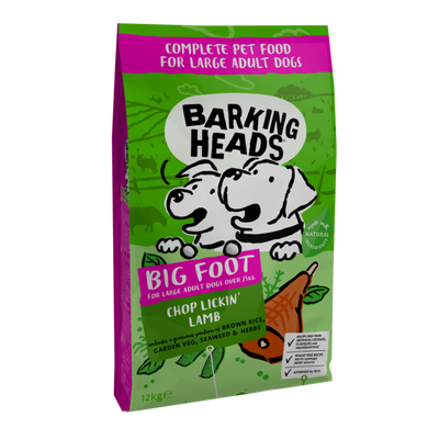 Barking Heads Chop Lickin' Lamb and Brown Rice Large Breeds - Баркинг Хедс сухой корм для собак крупных пород с ягненком и рисом 12 кг