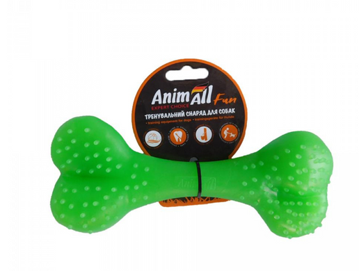 AnimAll Fun - Косточка для собак, зелёная, 25 см