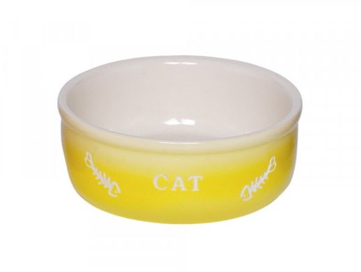 Nobby Керамічна миска для кота "Gradient" жовто-білого кольору