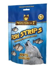 WOLFSBLUT Fish Strips Kabeljau - Стрипсы "Волчья Кровь" для собак из трески, 100 гр