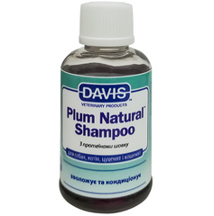 Davis Plum Natural Shampoo - Девіс шампунь-концентрат з протеїнами шовку з натуральною сливою для собак та котів 0,05 л