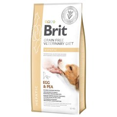Brit GF Veterinary Diet Dog Hepatic - Беззерновой сухой корм при болезни печени для собак с яйцом, горохом, бататом и гречкой 12 кг