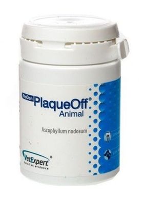 VetExpert PlaqueOff Animal - Пищевая добавка для ухода за ротовой полостью кошек и собак 20 г