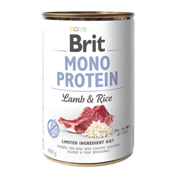 Brit Mono Protein Lamb and Rice - Монопротеиновый влажный корм с ягненком и темным рисом, 400 г