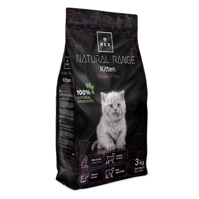 Rex Natural Range Kitten Chicken & Rice - Сухий корм для кошенят з куркою 1 кг
