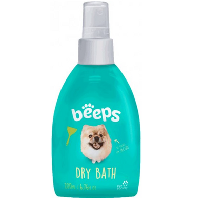 Beeps Dry Bath Shampoo - Сухой шампунь для собак и кошек с ароматом дыни 200 мл