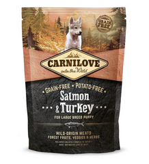 Carnilove Puppy Salmon & Turkey Large Breed - Сухой корм для щенков больших пород с лососем и индейкой 1,5 кг